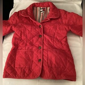 Girls quilted, fine corduroy size 6 jacket